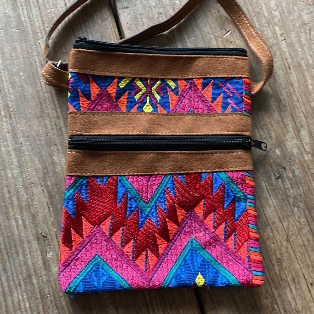 Pink Embroiders crossbody 
